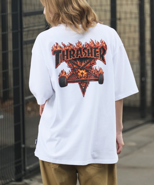 THRASHER(スラッシャー)の「【THRASHER/スラッシャー】3Dファブリック バックプリント ロゴTシャツ(Tシャツ/カットソー・メンズ・ホワイト系1/ブラック系1/ホワイト系2/ブラック系2・L/M/LL)」の12枚目の写真