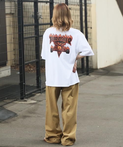 THRASHER(スラッシャー)の「【THRASHER/スラッシャー】3Dファブリック バックプリント ロゴTシャツ(Tシャツ/カットソー・メンズ・ホワイト系1/ブラック系1/ホワイト系2/ブラック系2・L/M/LL)」の16枚目の写真