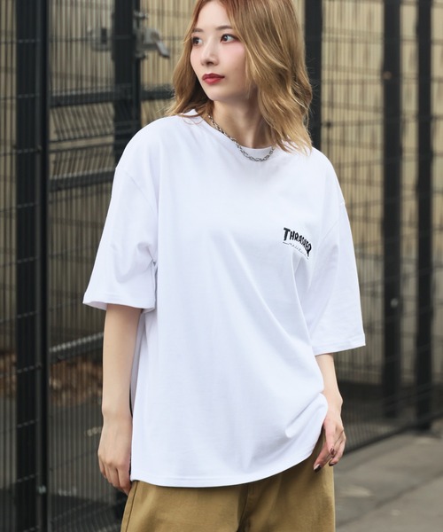 THRASHER(スラッシャー)の「【THRASHER/スラッシャー】3Dファブリック バックプリント ロゴTシャツ(Tシャツ/カットソー・メンズ・ホワイト系1/ブラック系1/ホワイト系2/ブラック系2・L/M/LL)」の13枚目の写真
