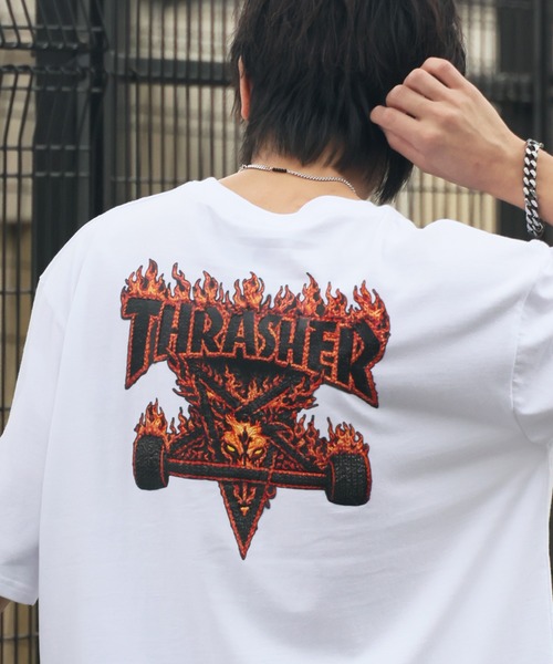 THRASHER(スラッシャー)の「【THRASHER/スラッシャー】3Dファブリック バックプリント ロゴTシャツ(Tシャツ/カットソー・メンズ・ホワイト系1/ブラック系1/ホワイト系2/ブラック系2・L/M/LL)」の18枚目の写真