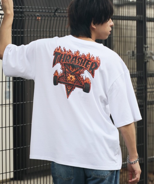 THRASHER(スラッシャー)の「【THRASHER/スラッシャー】3Dファブリック バックプリント ロゴTシャツ(Tシャツ/カットソー・メンズ・ホワイト系1/ブラック系1/ホワイト系2/ブラック系2・L/M/LL)」の19枚目の写真