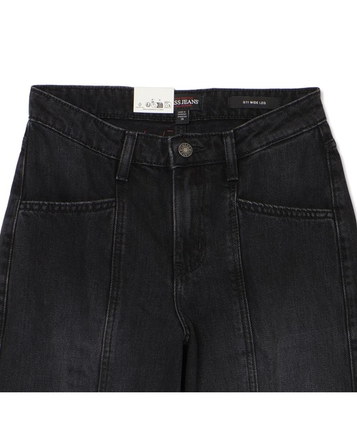 GUESS JEANS(ゲスジーンズ)の「GUESS JEANS G11 Paneled Wide Leg デニムパンツ ジーンズ(デニムパンツ・レディース・ダークインディゴブルー・25inch/28inch/27inch/26inch/24inch)」の3枚目の写真