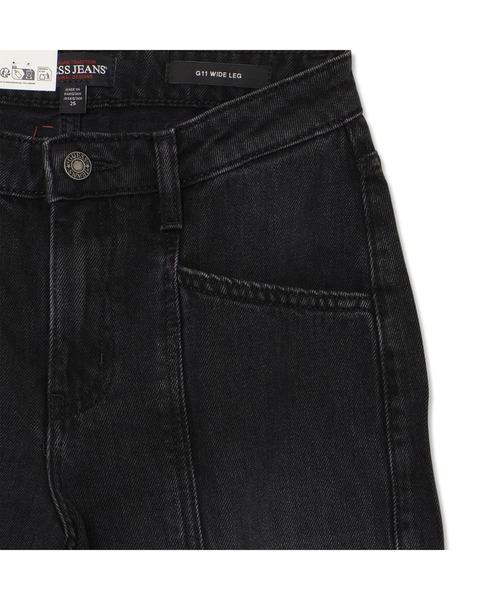 GUESS JEANS(ゲスジーンズ)の「GUESS JEANS G11 Paneled Wide Leg デニムパンツ ジーンズ(デニムパンツ・レディース・ダークインディゴブルー・25inch/28inch/27inch/26inch/24inch)」の4枚目の写真