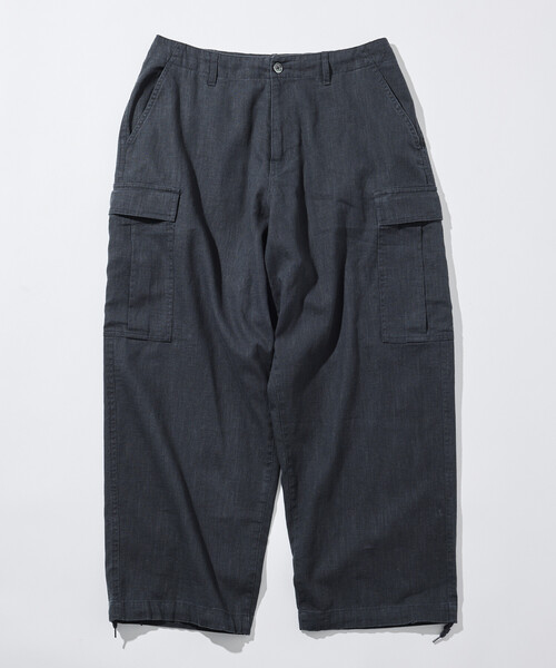FREAK'S STORE(フリークスストア)の「LINEN COTTON EASY CARGO PANTS/リネンコットン イージーカーゴパンツ【セットアップ対応】(カーゴパンツ・メンズ・ネイビー/チャコールグレー/ブラウン・MEDIUM/LARGE)」の10枚目の写真