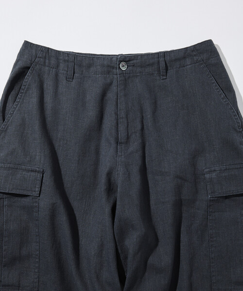 FREAK'S STORE(フリークスストア)の「LINEN COTTON EASY CARGO PANTS/リネンコットン イージーカーゴパンツ【セットアップ対応】(カーゴパンツ・メンズ・ネイビー/チャコールグレー/ブラウン・MEDIUM/LARGE)」の9枚目の写真