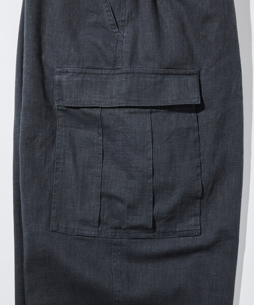 FREAK'S STORE(フリークスストア)の「LINEN COTTON EASY CARGO PANTS/リネンコットン イージーカーゴパンツ【セットアップ対応】(カーゴパンツ・メンズ・ネイビー/チャコールグレー/ブラウン・MEDIUM/LARGE)」の12枚目の写真