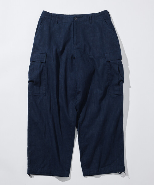 FREAK'S STORE(フリークスストア)の「LINEN COTTON EASY CARGO PANTS/リネンコットン イージーカーゴパンツ【セットアップ対応】(カーゴパンツ・メンズ・ネイビー/チャコールグレー/ブラウン・MEDIUM/LARGE)」の19枚目の写真