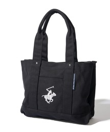 【BEVERLY HILLS POLO CLUB / ビバリーヒルズポロクラブ】16ozキャンバスロゴ刺繍 ミドルサイズ トートバッグ