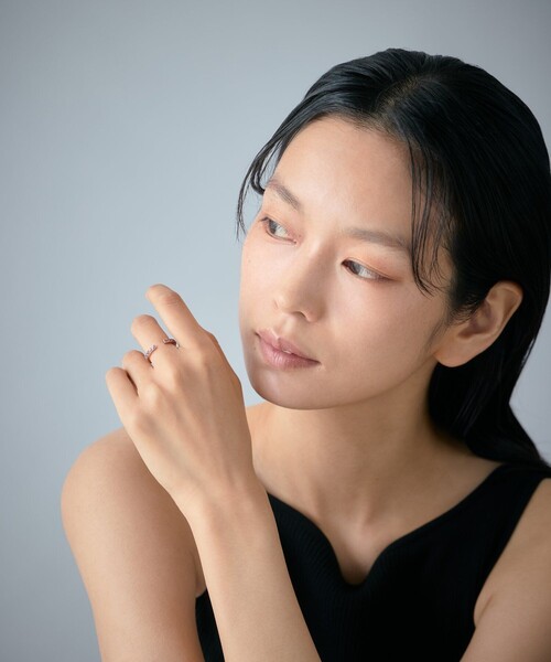 Jouete（ジュエッテ）の「[フォークリング] ジルコニア（リング・レディース・ピンクゴールド・13号/9号/17号）」の6枚目の写真