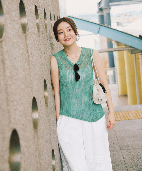 IENA(イエナ)の「《手洗い可》ENパッチワークレースイージーパンツ(その他パンツ・レディース・ブラック/ホワイト・38/36)」の16枚目の写真