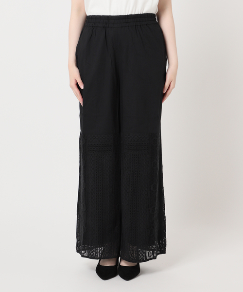 IENA（イエナ）の「《/手洗い可》ENパッチワークレースイージーパンツ（その他パンツ・レディース・ブラック/ホワイト・38/36）」の17枚目の写真