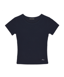 ESSENTIAL SLIM HALF TOP_NAVY