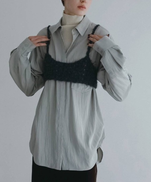 anuke(アンヌーク)の「anuke Slit Turtle Knit スリットタートルニット/62620539(ニット/セーター・レディース・アイボリー/ミックスグレー/ブラック・ONE SIZE)」の4枚目の写真