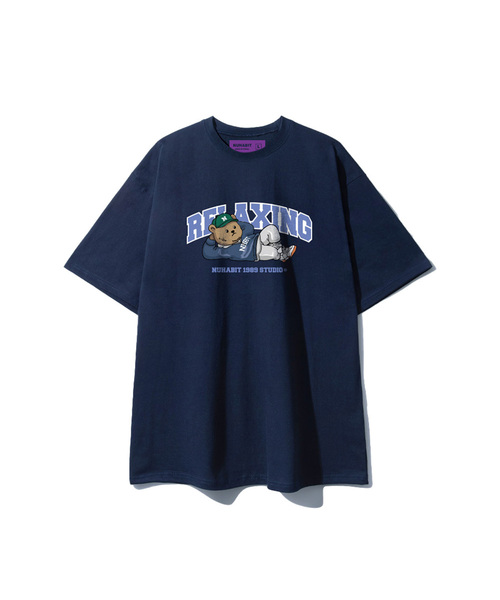 NUHABIT(ニューハビット)の「リラックシングオーバーサイズ半袖 (GOS2-5NH1364)(Tシャツ/カットソー・メンズ・ホワイト/ライトグレー/ブラック/ネイビー・MEDIUM/LARGE/X-LARGE)」の4枚目の写真