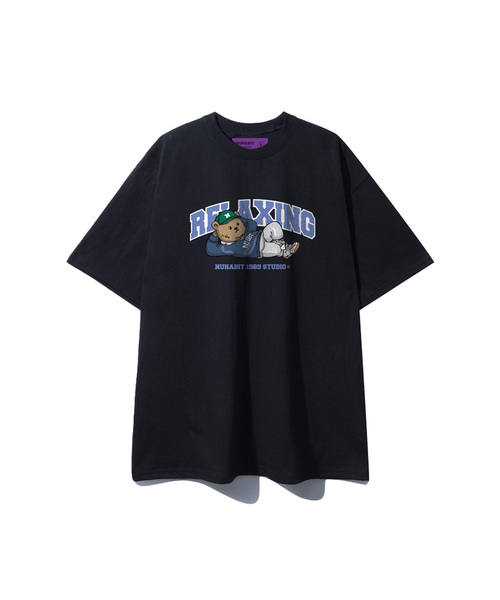 NUHABIT(ニューハビット)の「リラックシングオーバーサイズ半袖 (GOS2-5NH1364)(Tシャツ/カットソー・メンズ・ホワイト/ライトグレー/ブラック/ネイビー・MEDIUM/LARGE/X-LARGE)」の1枚目の写真