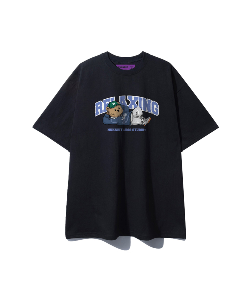 NUHABIT(ニューハビット)の「リラックシングオーバーサイズ半袖 (GOS2-5NH1364)(Tシャツ/カットソー・メンズ・ホワイト/ライトグレー/ブラック/ネイビー・MEDIUM/LARGE/X-LARGE)」の5枚目の写真