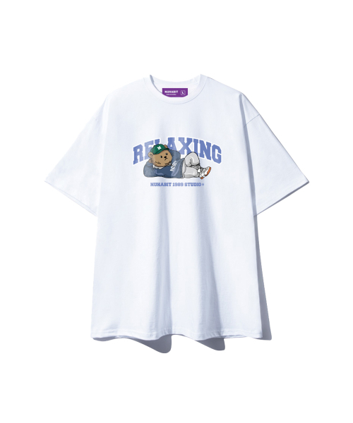 NUHABIT(ニューハビット)の「リラックシングオーバーサイズ半袖 (GOS2-5NH1364)(Tシャツ/カットソー・メンズ・ホワイト/ライトグレー/ブラック/ネイビー・MEDIUM/LARGE/X-LARGE)」の6枚目の写真