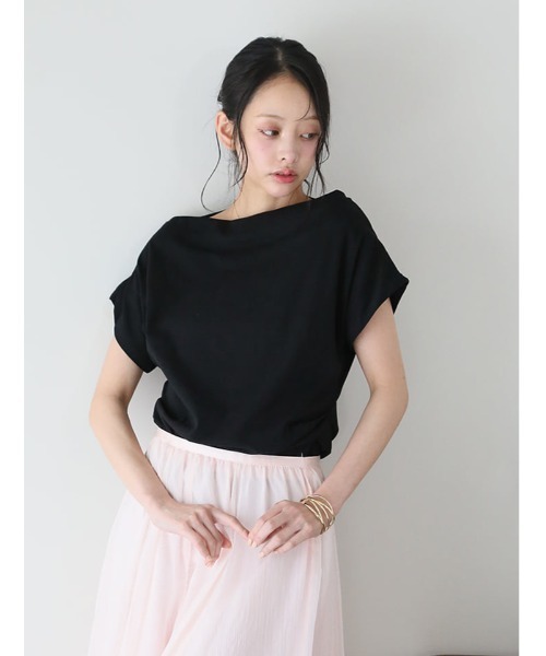 fifth(フィフス)の「ドレープラインギャザーTシャツ(Tシャツ/カットソー・レディース・ホワイト/ブラック・M)」の11枚目の写真