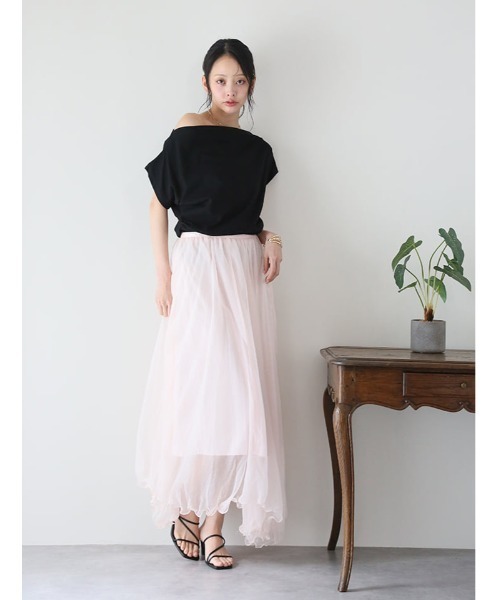 fifth(フィフス)の「ドレープラインギャザーTシャツ(Tシャツ/カットソー・レディース・ホワイト/ブラック・M)」の15枚目の写真
