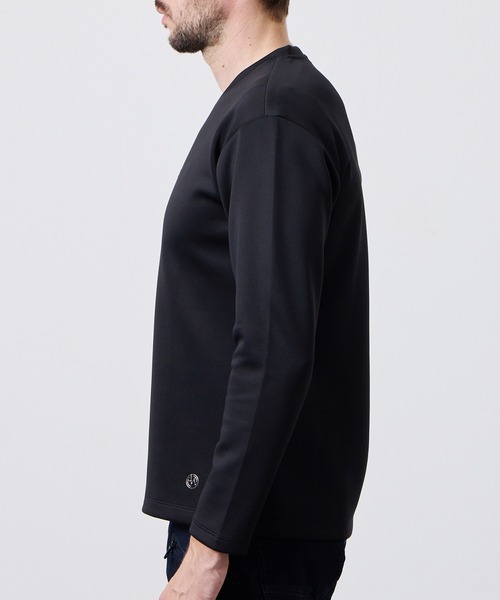 HIDEAWAYS NICOLE(ハイダウェイニコル)の「ストレッチポンチジェルプリントVネック長袖Tシャツ(Tシャツ/カットソー・メンズ・ブラック/オフホワイト/ネイビー/シルバーグレー・X-LARGE/LARGE/MEDIUM)」の7枚目の写真