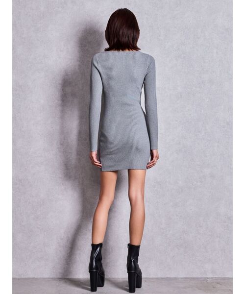 GYDA(ジェイダ)の「GG bijou MOLD long sleeveニットワンピース(ワンピース・レディース・ブラック/グレー・FREE)」の13枚目の写真