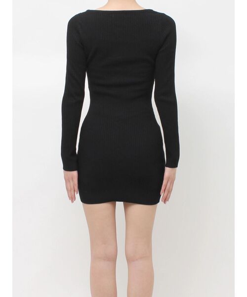 GYDA(ジェイダ)の「GG bijou MOLD long sleeveニットワンピース(ワンピース・レディース・ブラック/グレー・FREE)」の22枚目の写真