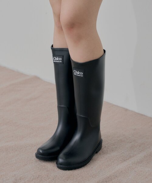 Chico（チコ）の「フロントロゴレインブーツ（ブーツ・レディース・ブラック/ベージュ・MEDIUM/LARGE/SMALL）」の2枚目の写真