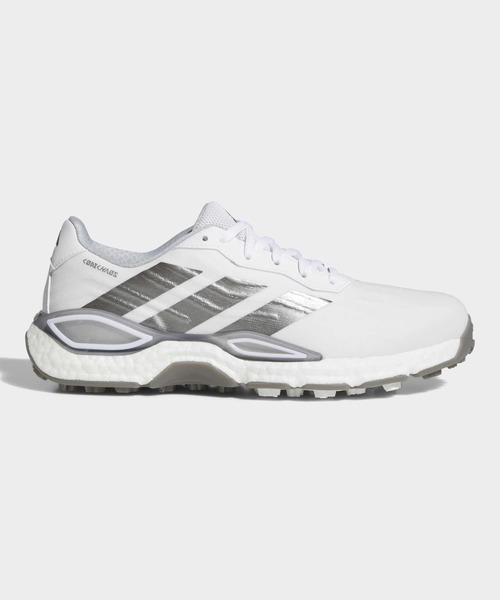 adidas(アディダス)の「コードカオス 27 スパイクレス ゴルフ / CODECHAOS 27 SPIKELESS GOLF【adidas Golf/アディダスゴルフ】(スニーカー・メンズ・ホワイト×シルバー・24.5cm/25.5cm/26.5cm/27.5cm/28.5cm/25.0cm/26.0cm/27.0cm/28.0cm/29.0cm)」の1枚目の写真
