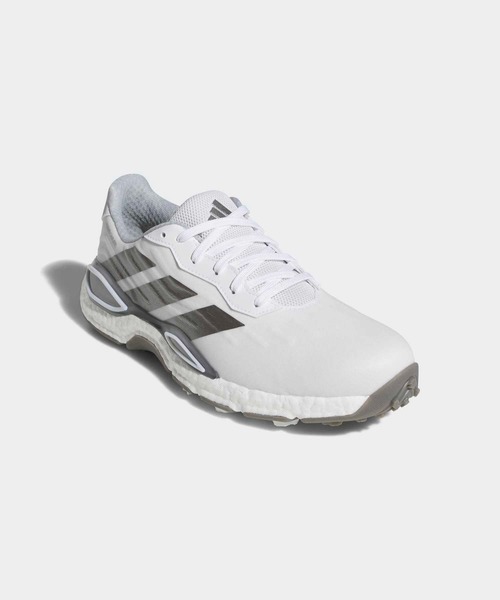 adidas(アディダス)の「コードカオス 27 スパイクレス ゴルフ / CODECHAOS 27 SPIKELESS GOLF【adidas Golf/アディダスゴルフ】(スニーカー・メンズ・ホワイト×シルバー・24.5cm/25.5cm/26.5cm/27.5cm/28.5cm/25.0cm/26.0cm/27.0cm/28.0cm/29.0cm)」の4枚目の写真