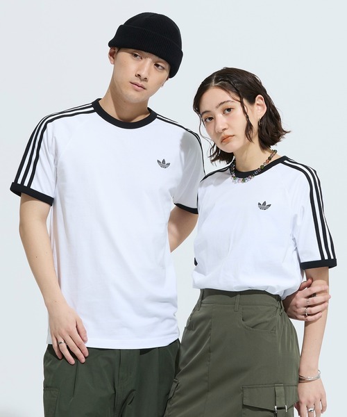 adidas(アディダス)の「スリーストライプス Tシャツ / アディダスオリジナルス adidas Originals(Tシャツ/カットソー・メンズ・ホワイト・LARGE/MEDIUM/SMALL/X-LARGE/X-SMALL/XX-LARGE/XX-SMALL/3XL)」の3枚目の写真