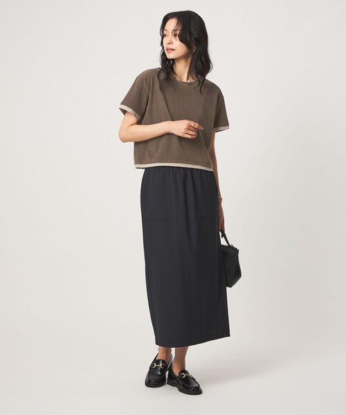 green label relaxing（グリーンレーベルリラクシング）の「パイル カサネ ショートスリーブ Tシャツ（Tシャツ/カットソー・レディース・モカ/ナチュラル/ダークグレー・FREE）」の22枚目の写真