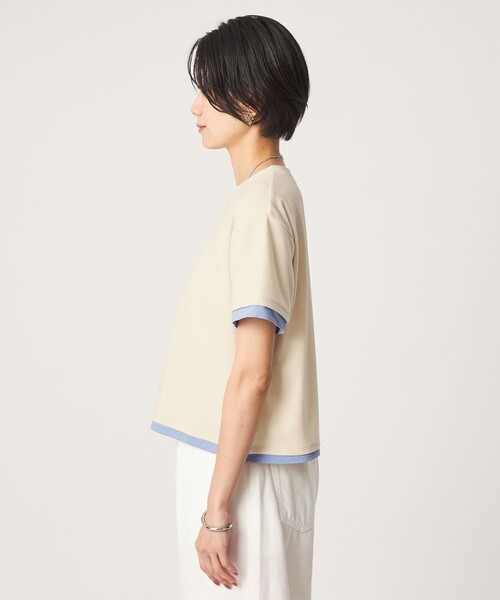 green label relaxing（グリーンレーベルリラクシング）の「パイル カサネ ショートスリーブ Tシャツ（Tシャツ/カットソー・レディース・モカ/ナチュラル/ダークグレー・FREE）」の19枚目の写真