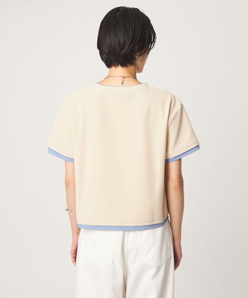green label relaxing（グリーンレーベルリラクシング）の「パイル カサネ ショートスリーブ Tシャツ（Tシャツ/カットソー・レディース・モカ/ナチュラル/ダークグレー・FREE）」の18枚目の写真