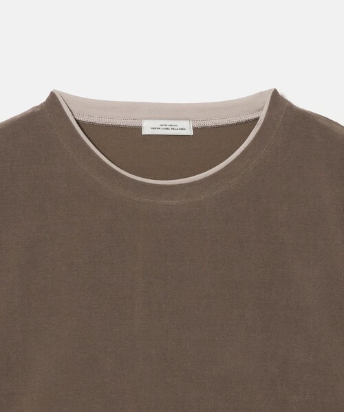 green label relaxing（グリーンレーベルリラクシング）の「パイル カサネ ショートスリーブ Tシャツ（Tシャツ/カットソー・レディース・モカ/ナチュラル/ダークグレー・FREE）」の15枚目の写真