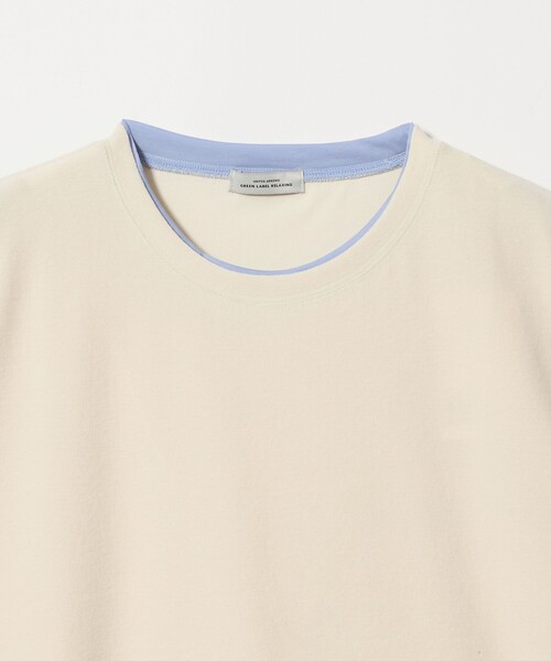 green label relaxing（グリーンレーベルリラクシング）の「パイル カサネ ショートスリーブ Tシャツ（Tシャツ/カットソー・レディース・モカ/ナチュラル/ダークグレー・FREE）」の7枚目の写真