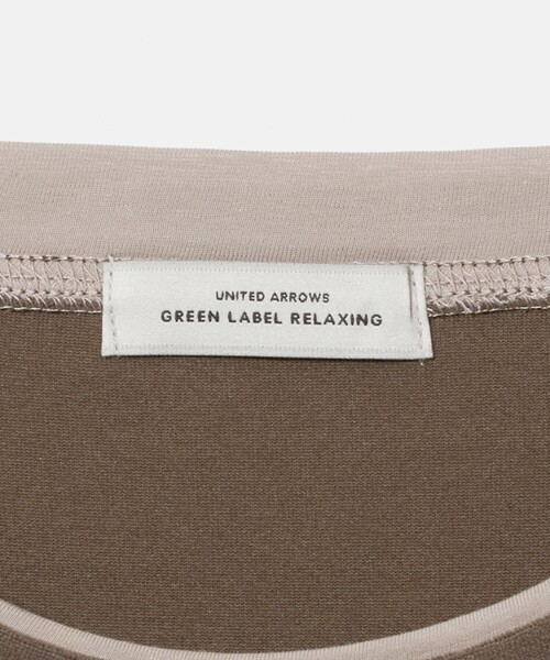 green label relaxing（グリーンレーベルリラクシング）の「パイル カサネ ショートスリーブ Tシャツ（Tシャツ/カットソー・レディース・モカ/ナチュラル/ダークグレー・FREE）」の5枚目の写真