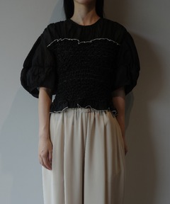 shirring frill top/シャーリングフリルトップス（Tシャツ/カットソー