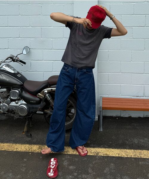 mydeepbluememories(マイディープブルーメモリーズ)の「MM GRUNGE WASHED PUNCHING T-SHIRTS(CHARCOAL)(Tシャツ/カットソー・レディース・ミックスグレー・1/2)」の12枚目の写真