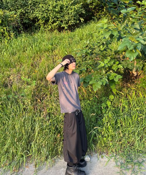 mydeepbluememories(マイディープブルーメモリーズ)の「MM GRUNGE WASHED PUNCHING T-SHIRTS(CHARCOAL)(Tシャツ/カットソー・レディース・ミックスグレー・1/2)」の14枚目の写真