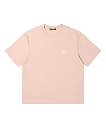 男性分トゥドッグプリント半袖ラウンドTシャツ (LT-PINK) (HA4ST91-80)