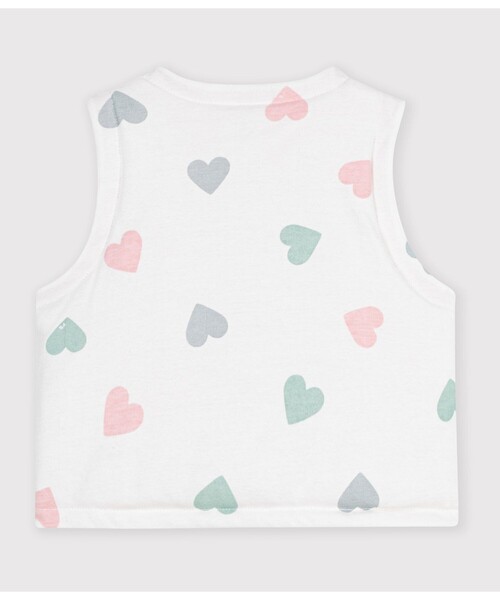 PETIT BATEAU(プチバトー)の「リバーシブルベスト(ベスト・キッズ・ホワイト×ピンク/ホワイト系その他・6MONTH/12MONTH/18MONTH)」の4枚目の写真