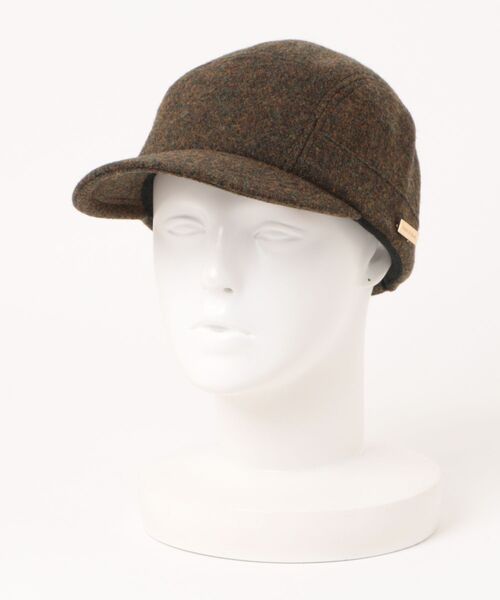MAISON Birth(メゾンバース)の「MAISON Birth メゾンバース / BISHU W-HERRING JET CAP 尾州ウールへリンボーンジェットキャップ / MB-26307(キャップ・レディース・ブラウン/チャコール/オリーブ・FREE)」の8枚目の写真