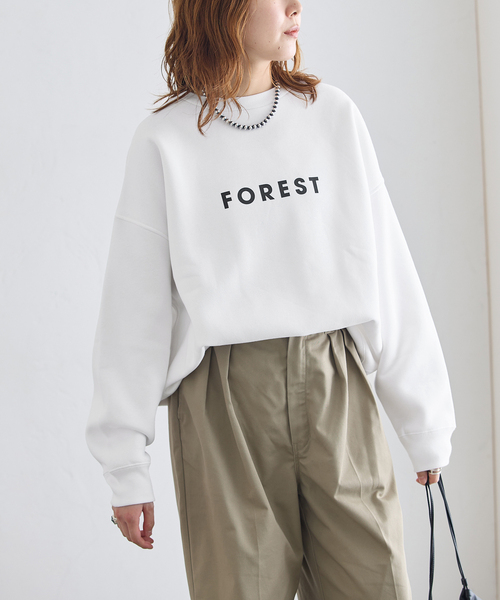 journal standard L'essage(ジャーナルスタンダードレサージュ)の「POET MEETS DUBWISE 別注 FOREST スウェット(スウェット・レディース・ホワイト/グレー/ブラック系その他・FREE)」の2枚目の写真