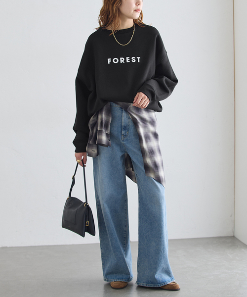 journal standard L'essage(ジャーナルスタンダードレサージュ)の「POET MEETS DUBWISE 別注 FOREST スウェット(スウェット・レディース・ホワイト/グレー/ブラック系その他・FREE)」の4枚目の写真
