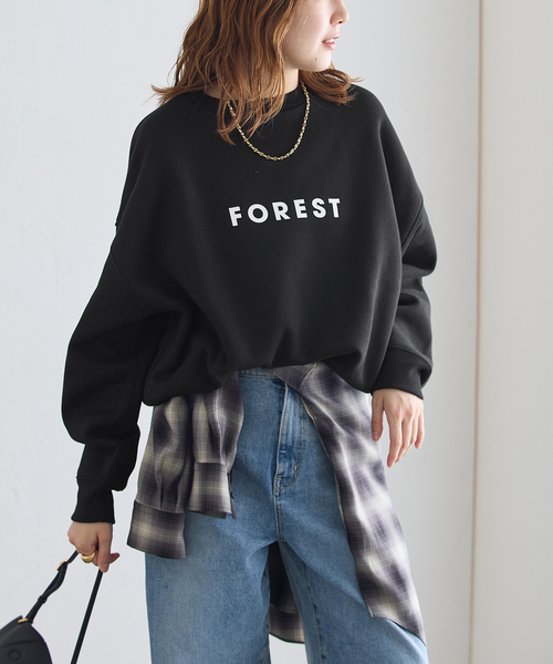 journal standard L'essage(ジャーナルスタンダードレサージュ)の「POET MEETS DUBWISE 別注 FOREST スウェット(スウェット・レディース・ホワイト/グレー/ブラック系その他・FREE)」の7枚目の写真