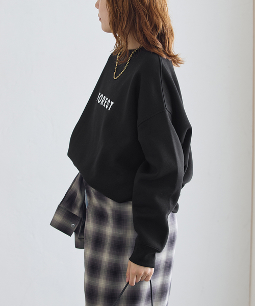 journal standard L'essage(ジャーナルスタンダードレサージュ)の「POET MEETS DUBWISE 別注 FOREST スウェット(スウェット・レディース・ホワイト/グレー/ブラック系その他・FREE)」の8枚目の写真