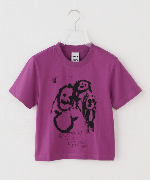 P.A.M.(パム)の「P.A.M. / パム EYEDRESS × PAM HAPPY FAMILY SHRUNK TEE(Tシャツ/カットソー・レディース・パープル・SMALL)」の1枚目の写真