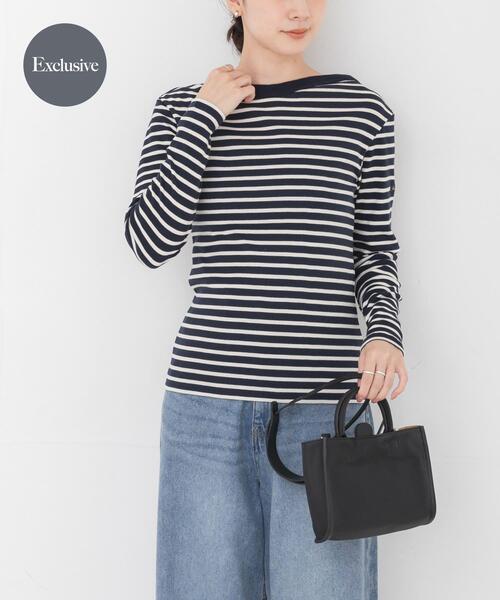 Le Minor(ルミノア)の「『別注』LE MINOR×URBAN RESEARCH ボーダーカットソー(Tシャツ/カットソー・レディース・ブルー系その他/ブラック系その他・-)」の2枚目の写真