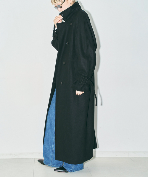 CITYSHOP(シティーショップ)の「WOOL BEAVER LONG コート(その他アウター・レディース・ブラック/ブラウン系その他・38/36)」の1枚目の写真