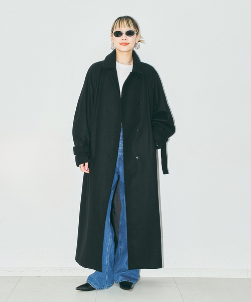 CITYSHOP(シティーショップ)の「WOOL BEAVER LONG コート(その他アウター・レディース・ブラック/ブラウン系その他・38/36)」の18枚目の写真